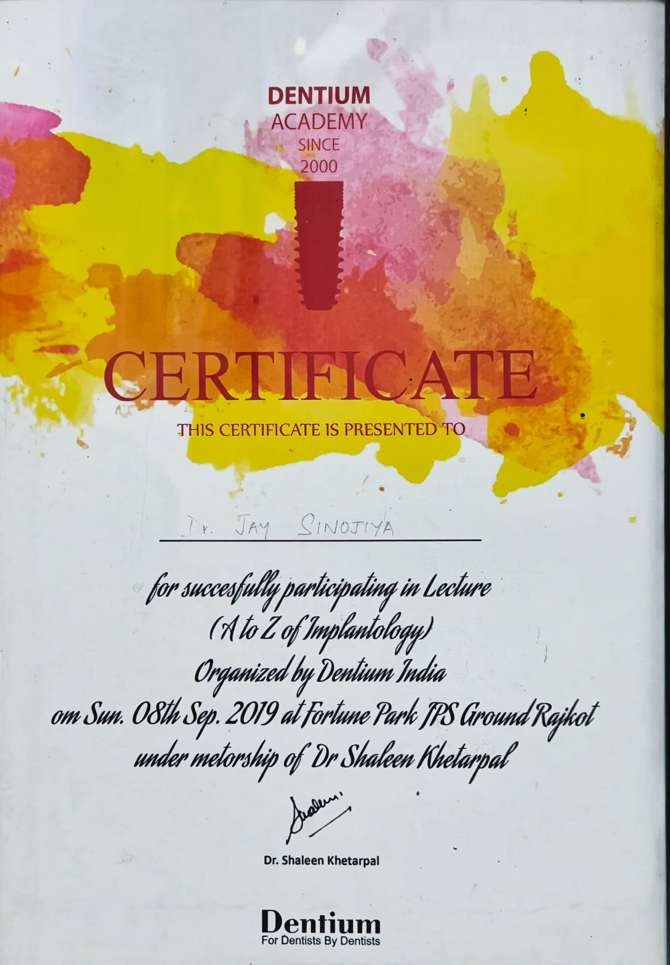 Certificate 13