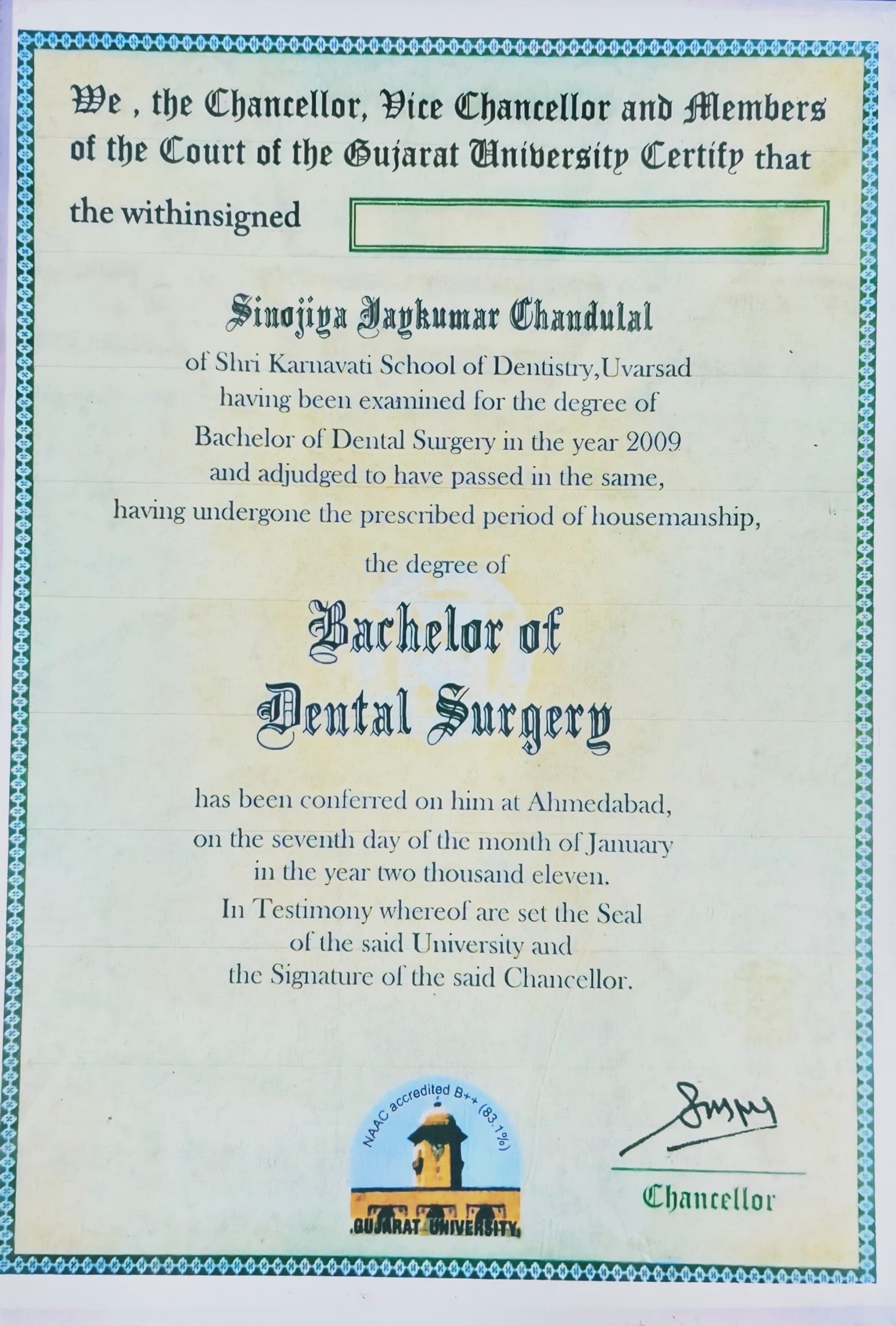 Certificate 3